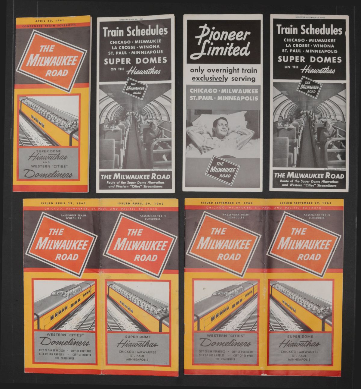 59 PCS MILWAUKEE ROAD EPHEMERA, ADVERTISING, MENUS