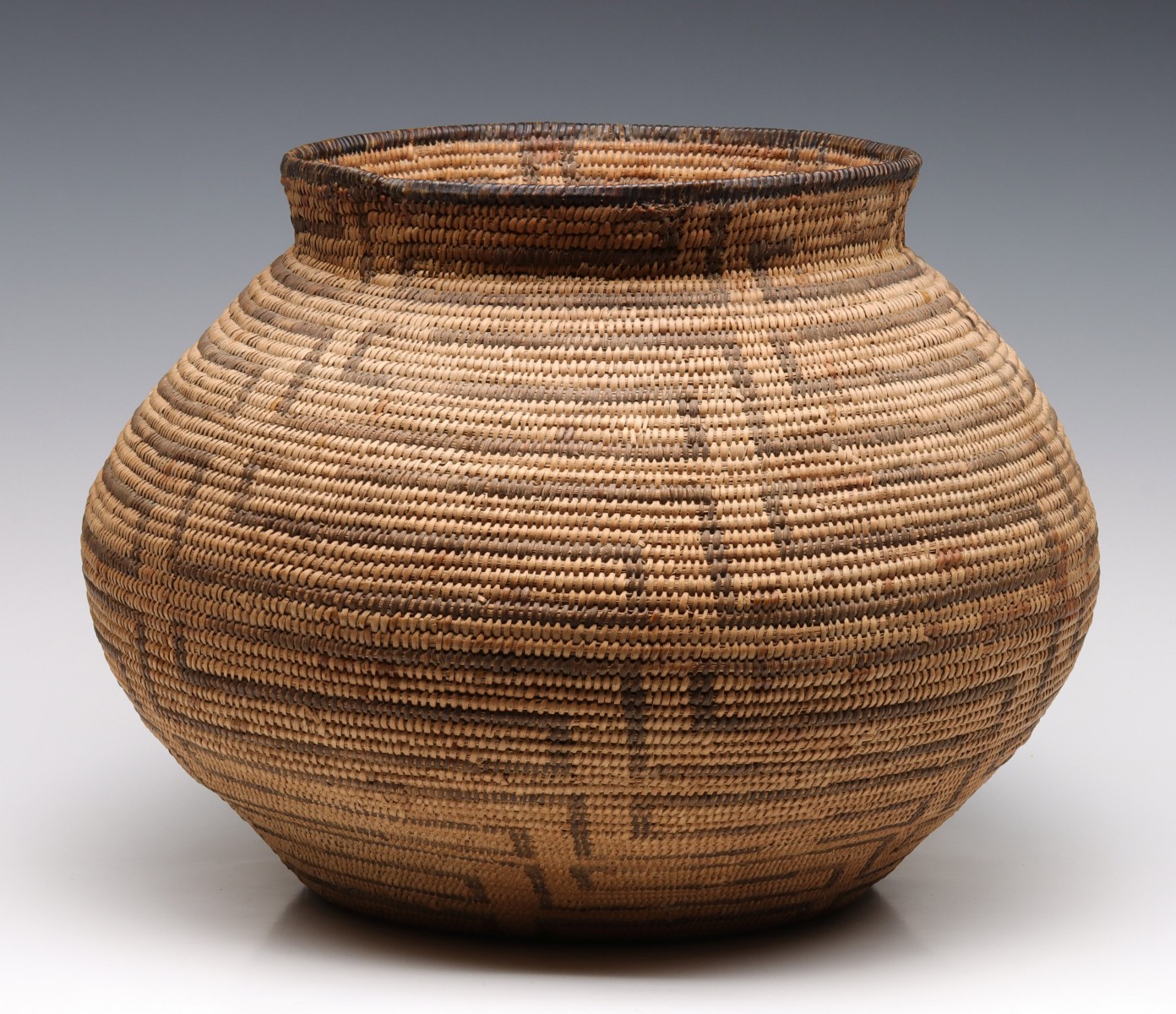 A NICE LARGE 15-INCH PIMA BASKETRY OLLA CIRCA 1910