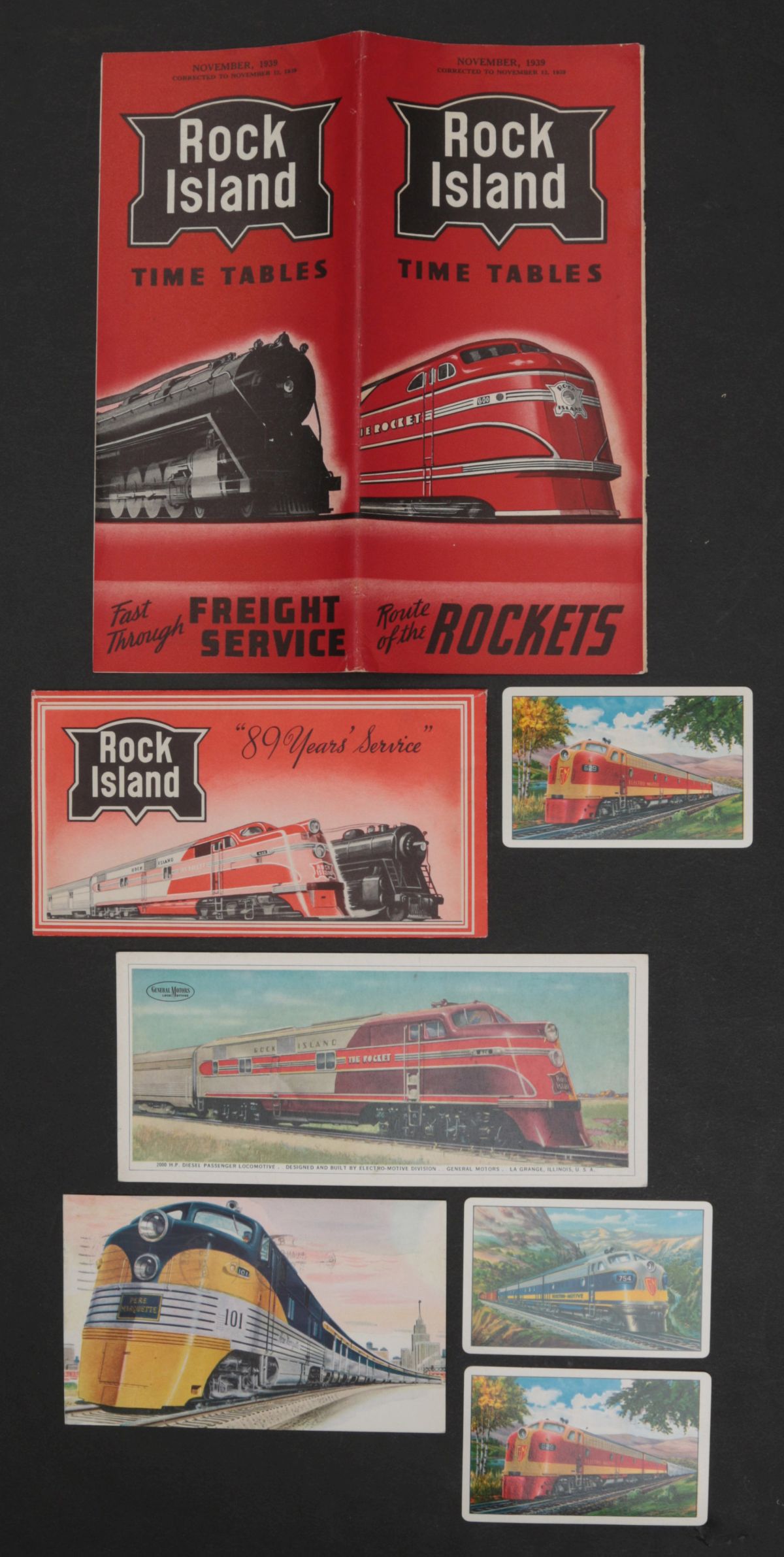 ROCK ISLAND POST CARDS, EMD ADVERTISING, MORE (17)