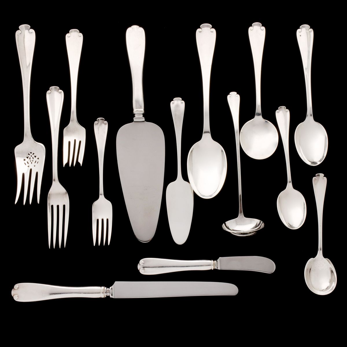 A 65-PIECE TIFFANY & CO FLEMISH PATTERN SILVER SERVICE