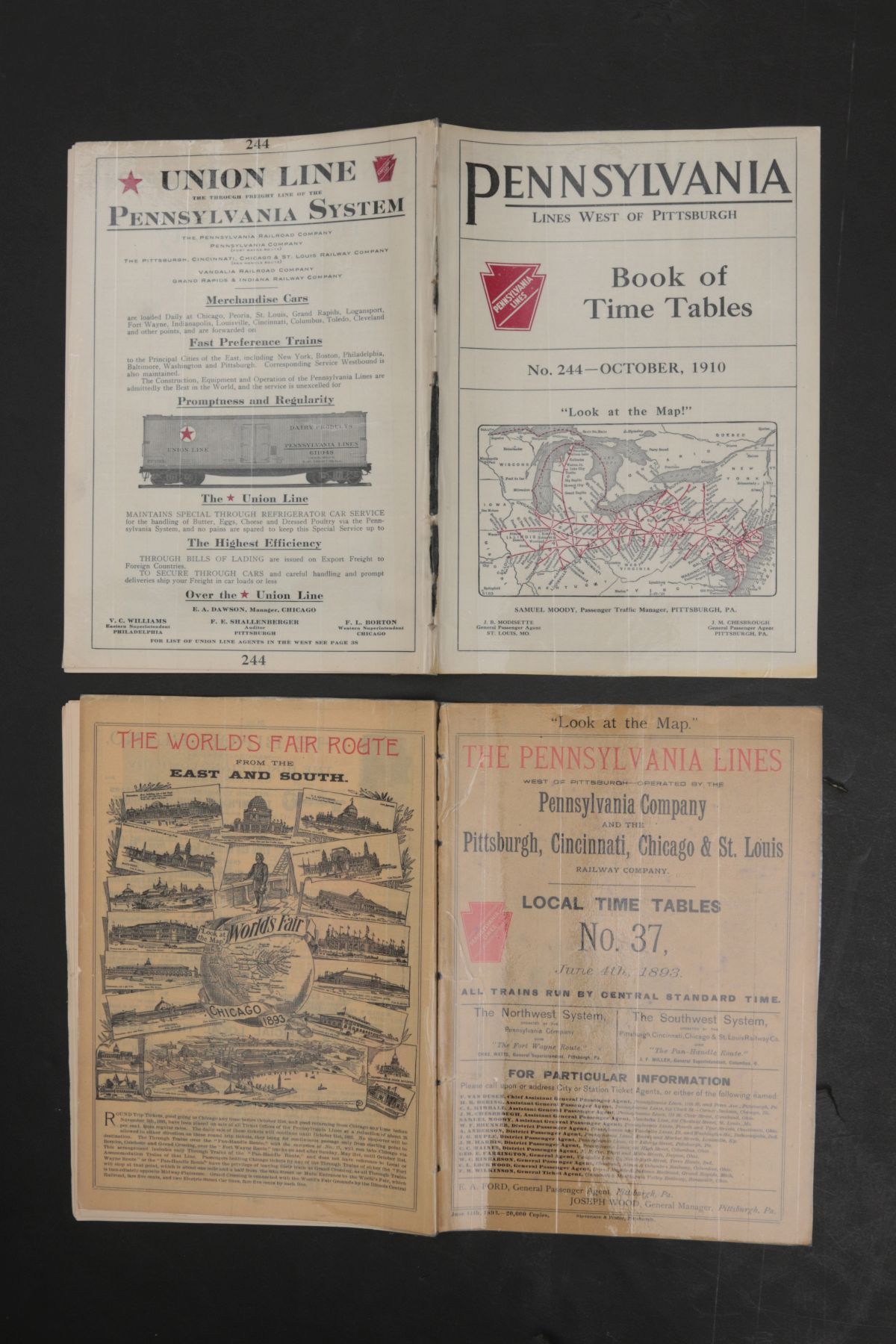 TEN 1890s PENNSYLVANIA RR OFFICIAL LOCAL TIMETABLE