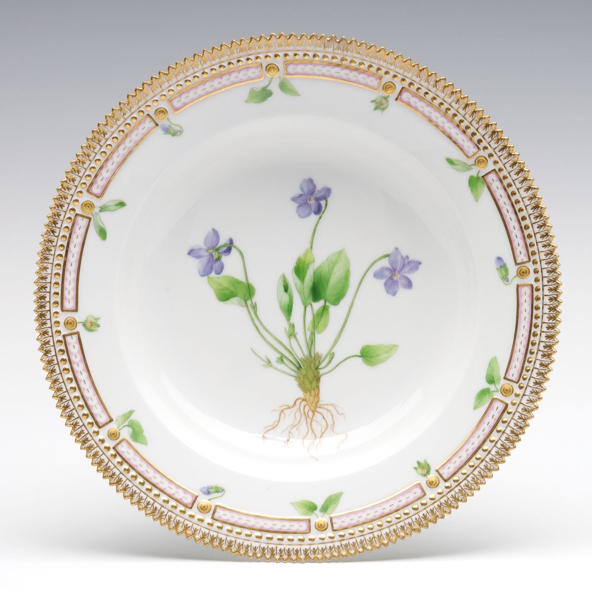 ROYAL COPENHAGEN FLORA DANICA SOUP PLATE