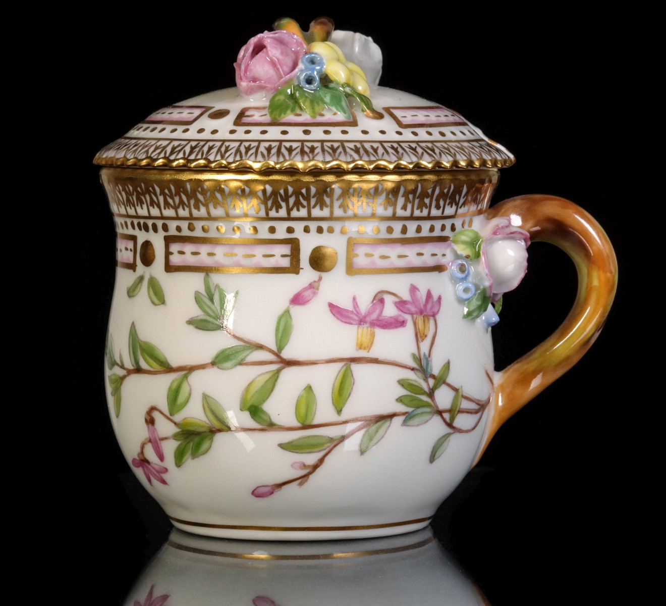 ROYAL COPENHAGEN FLORA DANICA MUSTARD POT