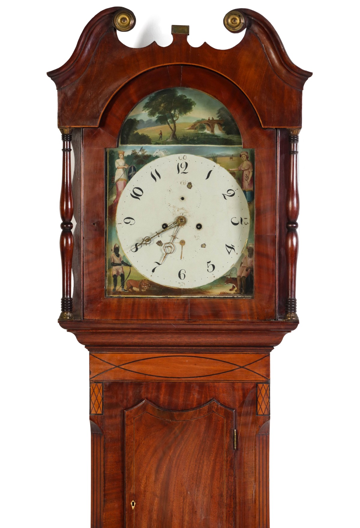 A 19TH CENTURY SCOTTISH TALL CLOCK WITH CALENDAR