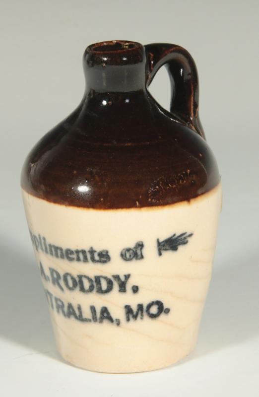 A RARE 'R.A. RODDY' CENTRALIA MISSOURI MINI JUG