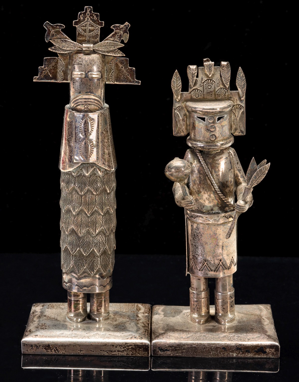 JEFFREY CASTILLO (B. 1949) STERLING SILVER KACHINA