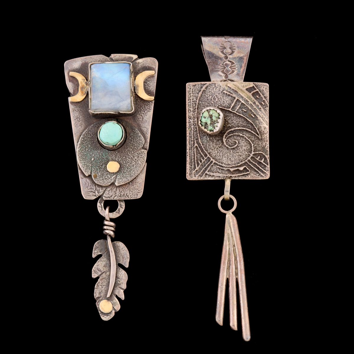 JOLENE EUSTACE COCHITI ZUNI STERLING WITH 18K GOLD