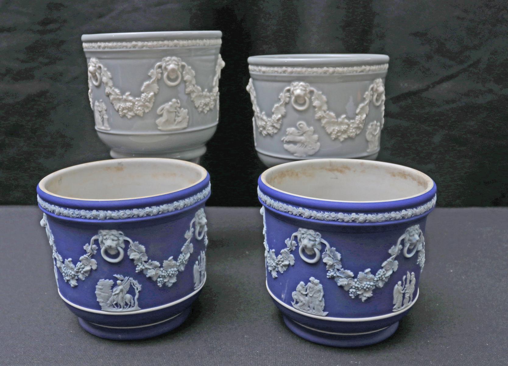 TWO PAIR OF WEDGWOOD CACHE POTS