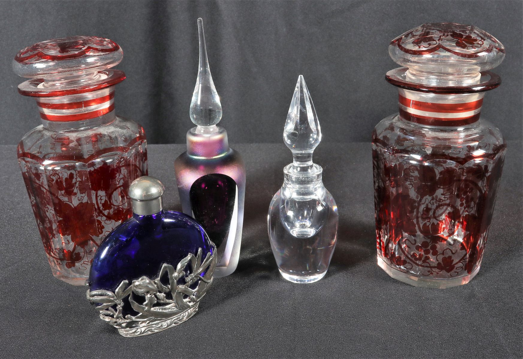 VANDERMARK AND VAL ST. LAMBERT PERFUME BOTTLES