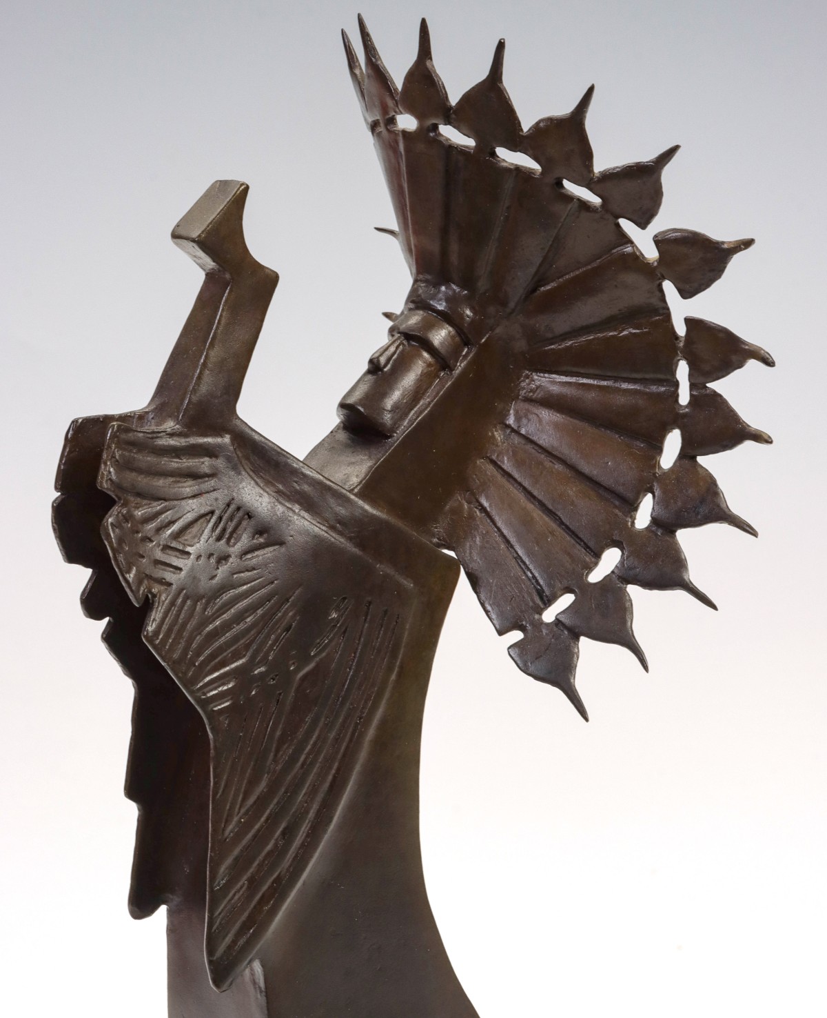 BLACKBEAR BOSIN (KANSAS 1921-1980) BRONZE SCULPTURE