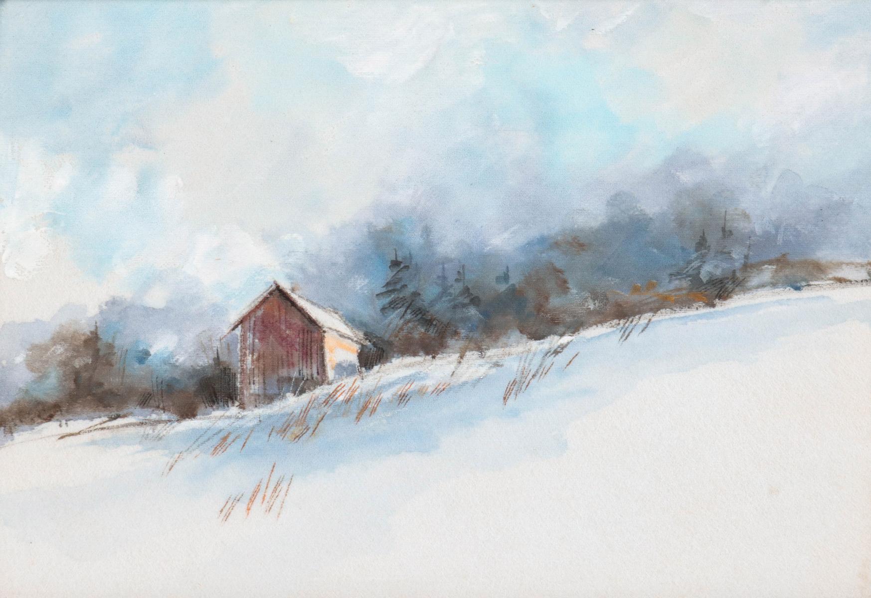 ORIGINAL WATERCOLOR ATTRIBUTED TO HALLMARK ARTIST