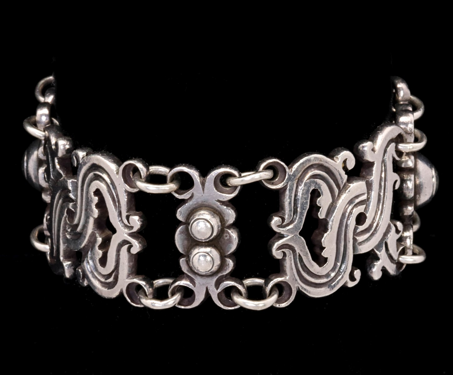 A WILLIAM SPRATLING CAST LINK BRACELET STAMPED 980