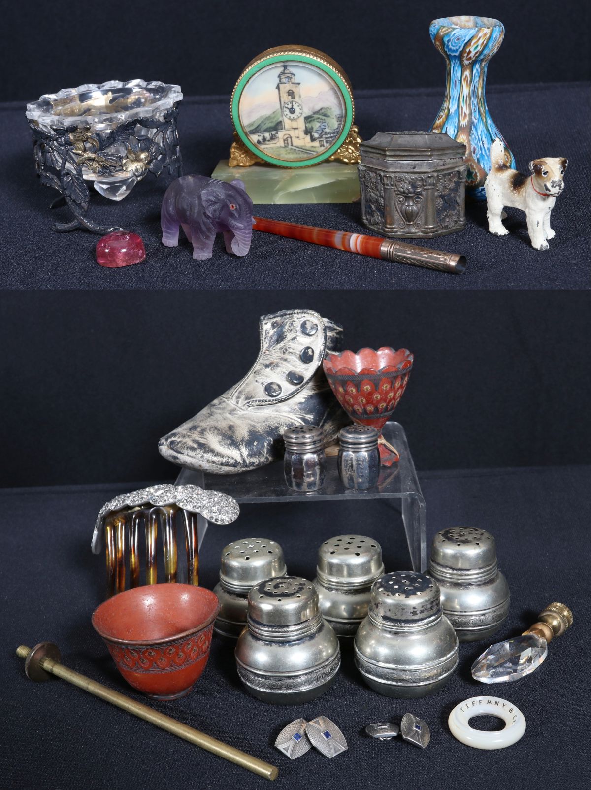 A NICE COLLECTION OF SMALL ANTIQUE OBJECTS