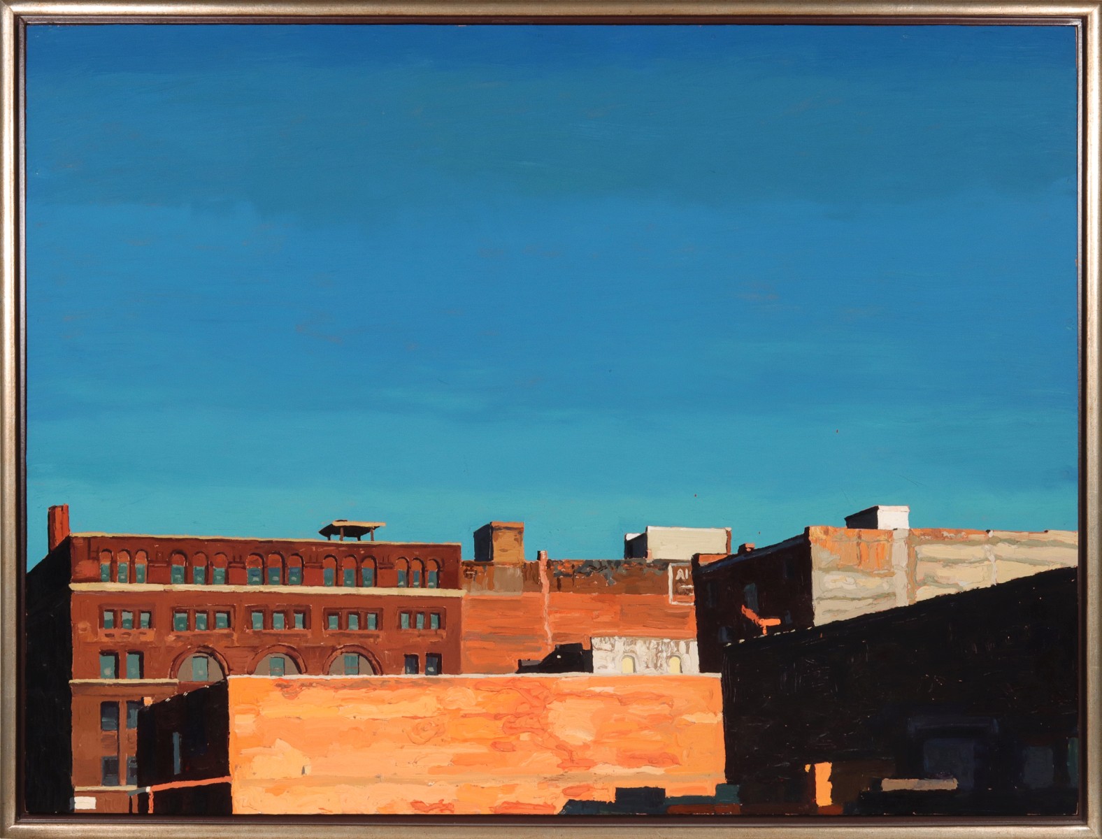 JOHN FERRY (MISSOURI 20TH C.) KANSAS CITY OIL ON PANEL