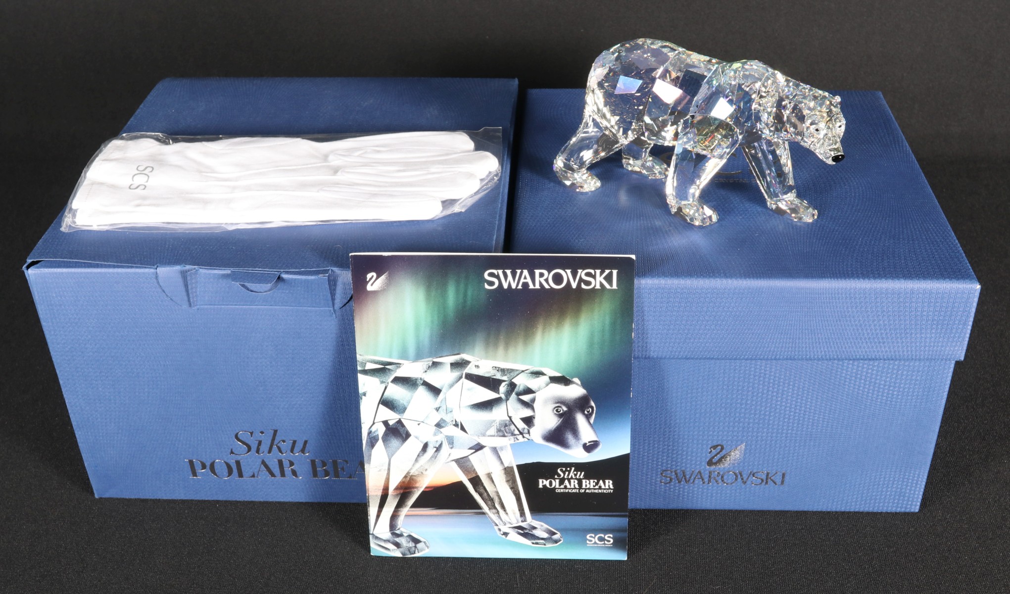 SIKU POLAR BEAR SWAROVSKI WITH BOXES AND PAPERS