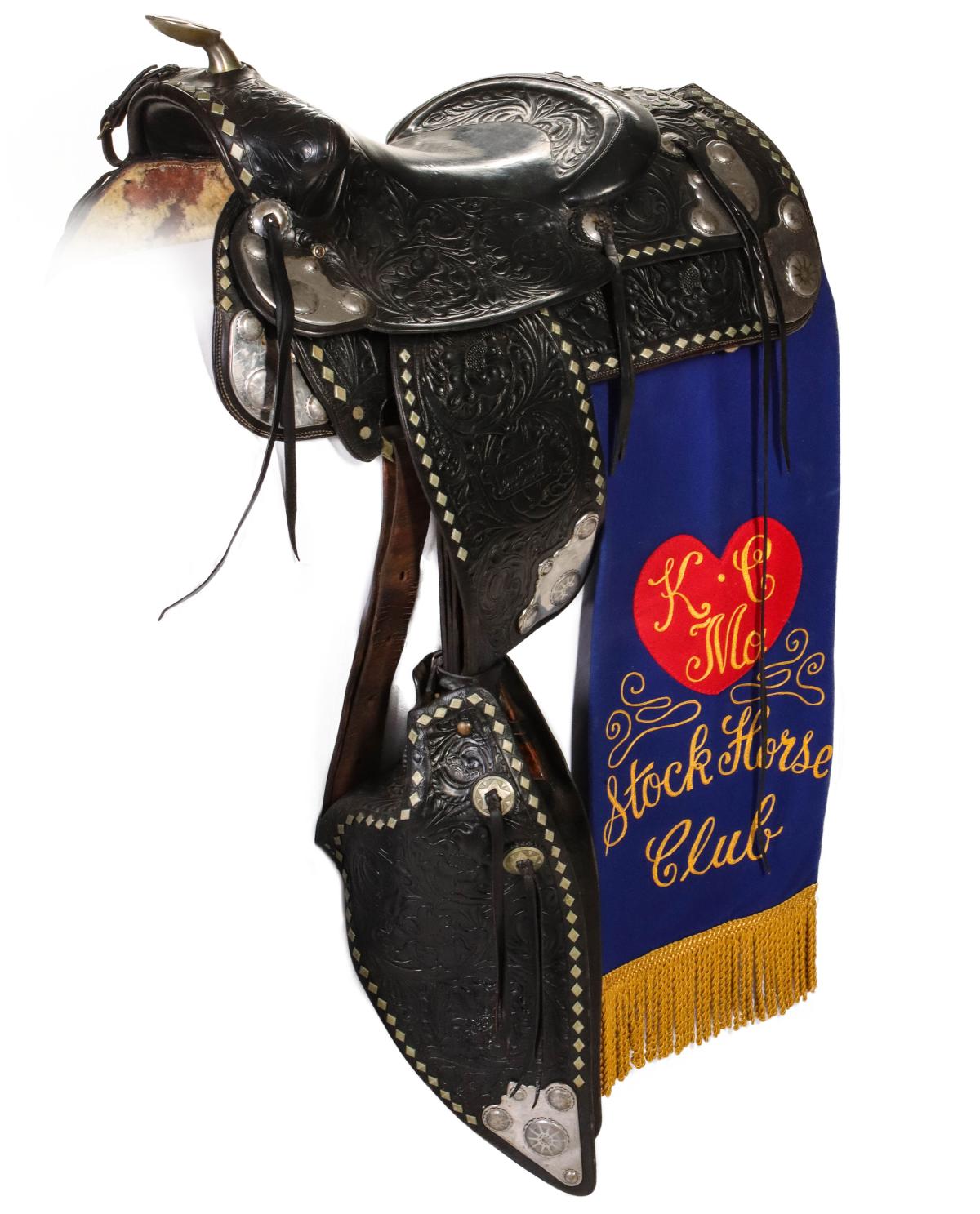 CHARLES P. SHIPLEY PARADE SADDLE WITH FANCY TAPADEROS