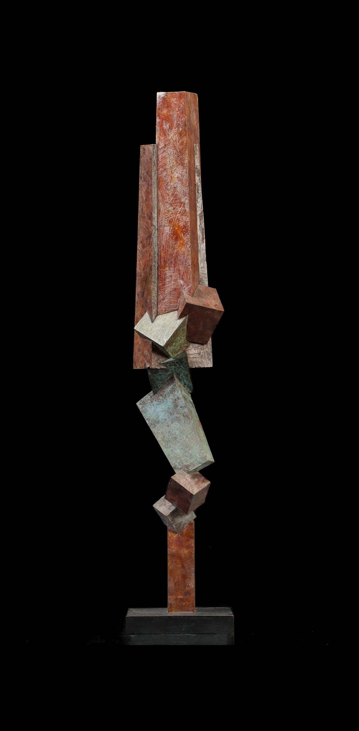 BRUCE BEASLEY (B. 1939) PATINATED BRONZE SCULPTURE