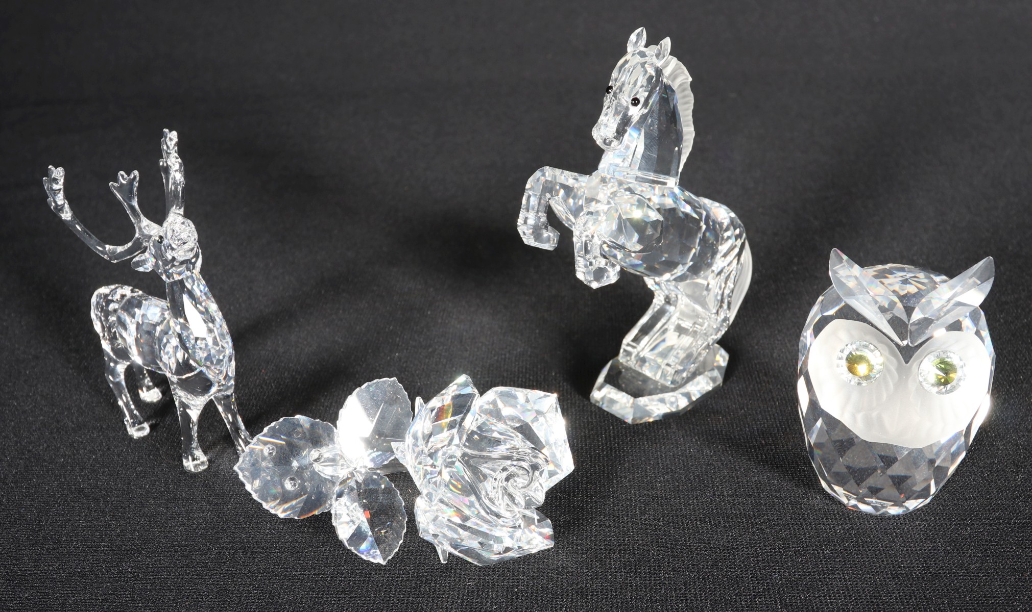 FOUR SWAROVSKI CRYSTAL FIGURES WITH BOXES