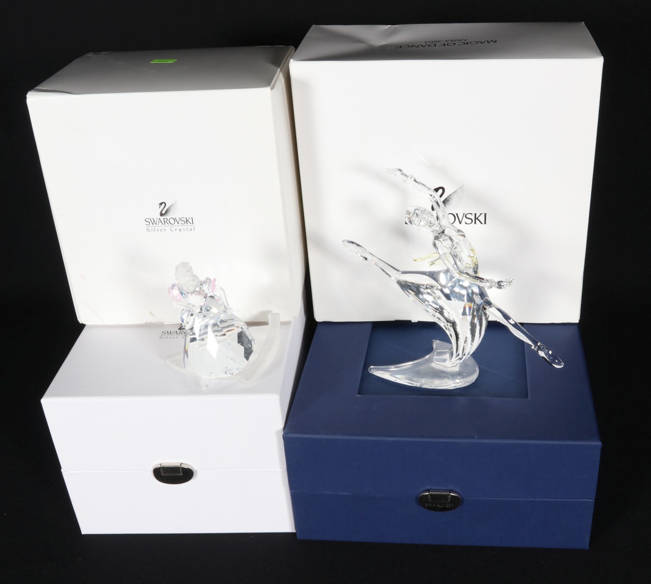 TWO SWAROVSKI CRYSTAL FIGURES WITH BOXES