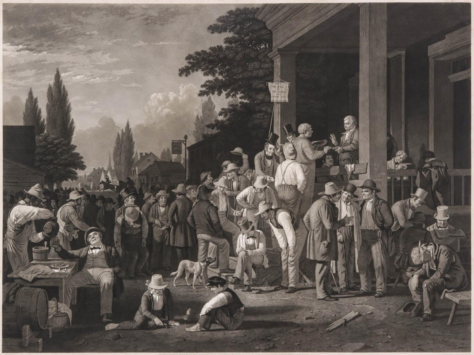 GEORGE CALEB BINGHAM (1811-1879) EXHIBITED MEZZOTINT