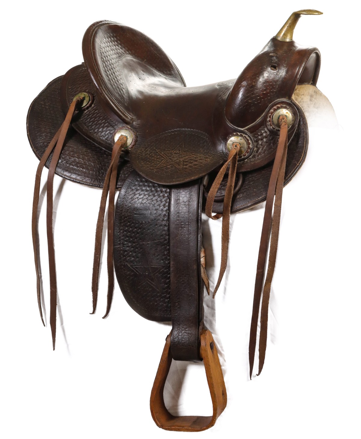 #24: CHARLES P. SHIPLEY TOOLED YOUTH SHETLAND PONY SADDLE