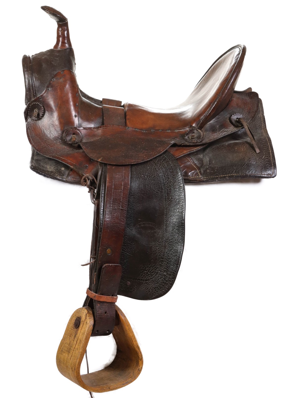 EARLY TEXAS HALF-SEAT SADDLE BY H.C BARZAK, HEMPSTEAD