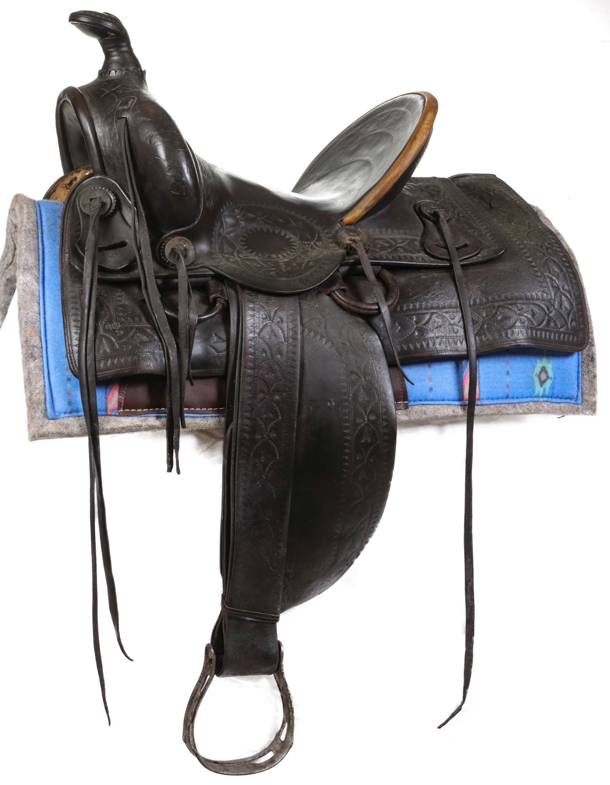 AN ASKEW SADDLERY COMPANY KANSAS CITY HIGH BACK SADDLE