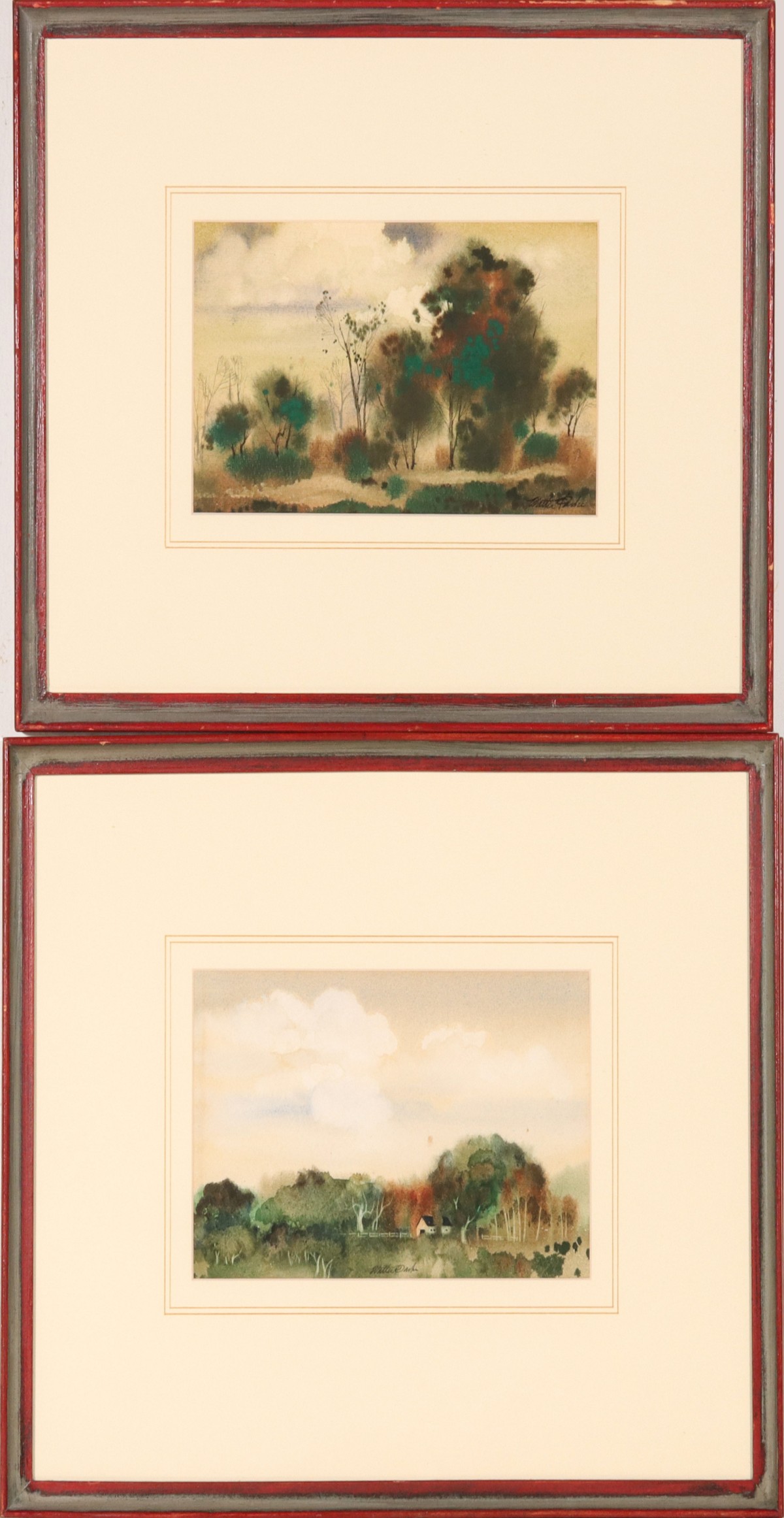 WALTER PARKE (1909-1994) WATERCOLOR ON PAPER- TWO WORKS