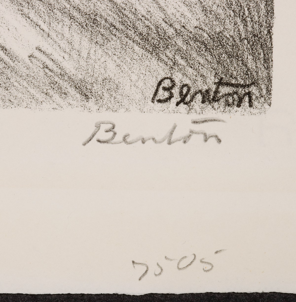 THOMAS HART BENTON (1889-1975) PENCIL SIGNED LITHOGRAPH