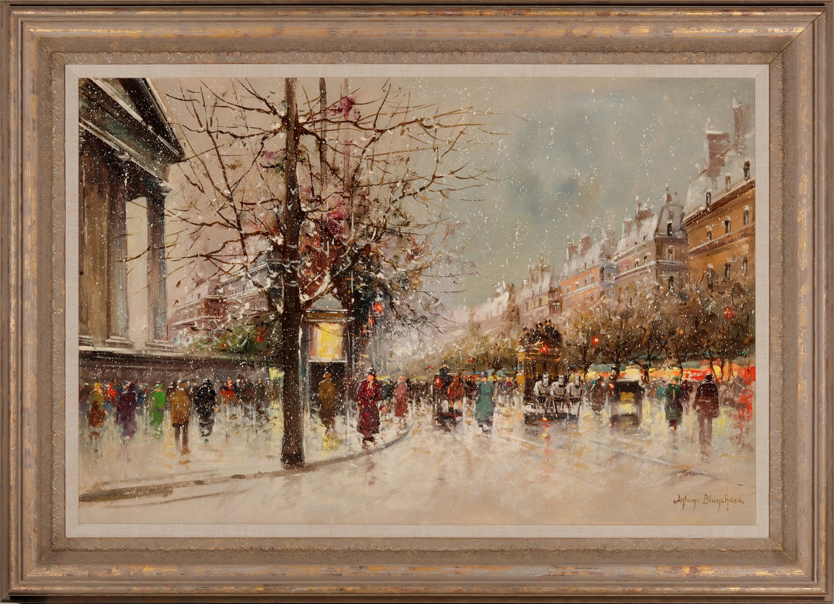 ANTOINE BLANCHARD (c.1910-1988) PARIS IN SNOW O/C