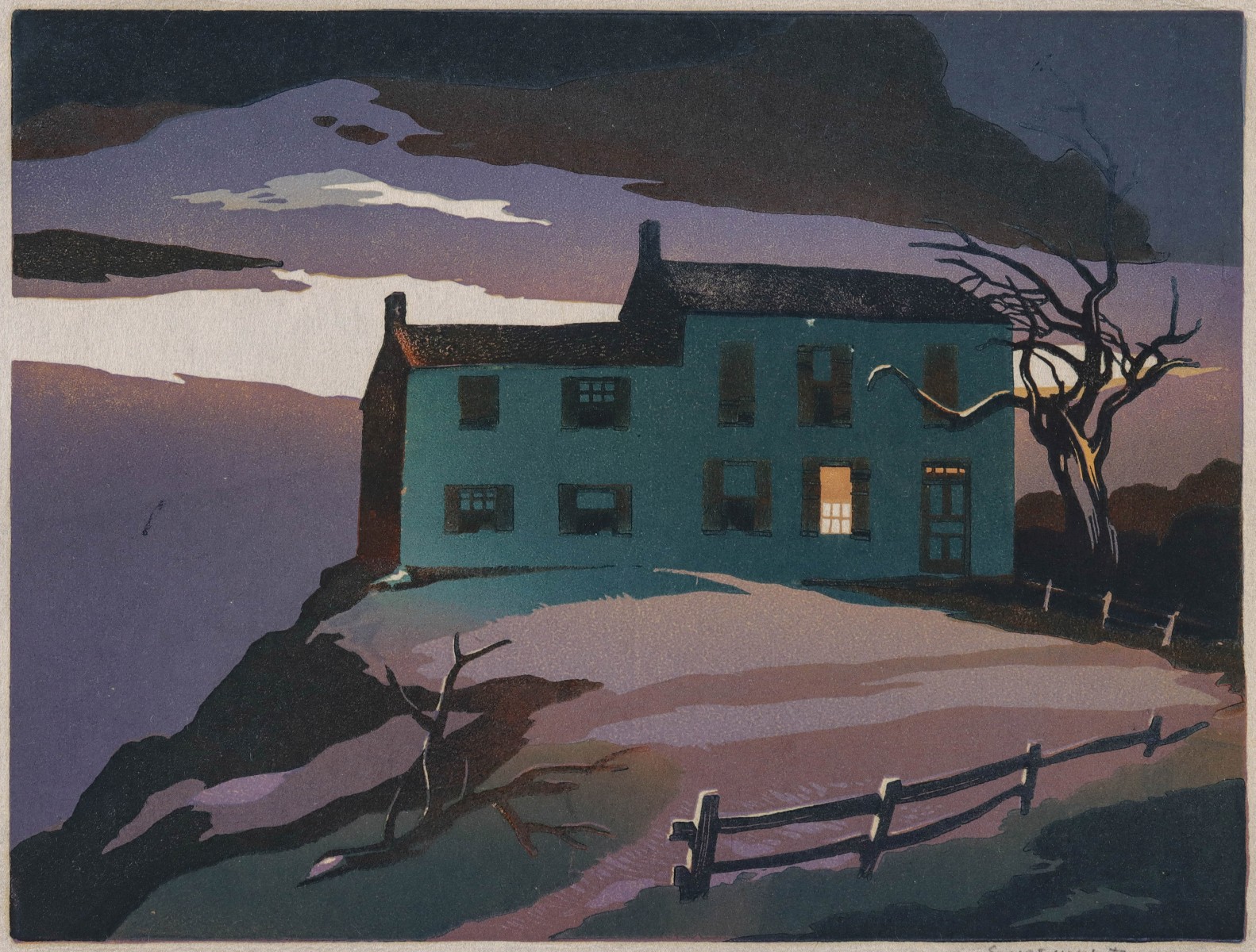 ERNEST WILLIAM WATSON (1884-1969) COLOR BLOCK PRINT