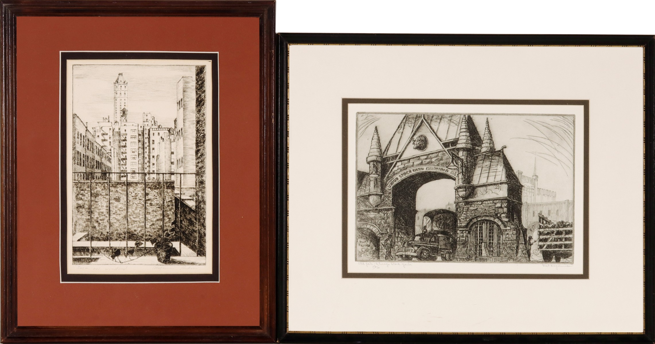 BENJAMIN RUBIN AND KENT HAGERMAN PENCIL SIGNED PRINTS