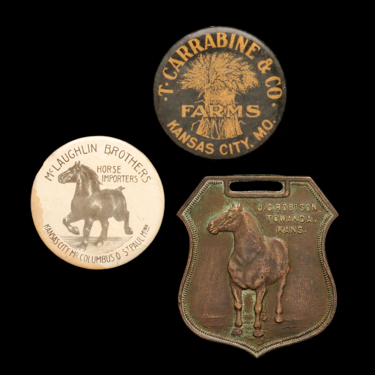 KANSAS CITY HORSE AND ROW CROP FARM ADVERTISING ITEMS