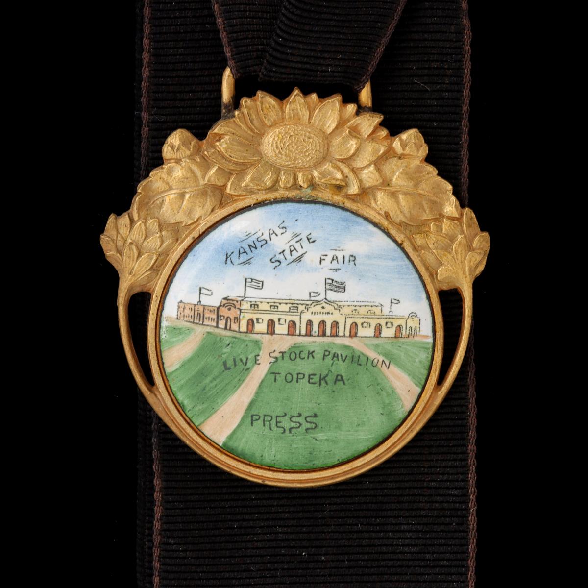 RARE 1910 'TOPEKA' KANSAS STATE FAIR ENAMELED FOB