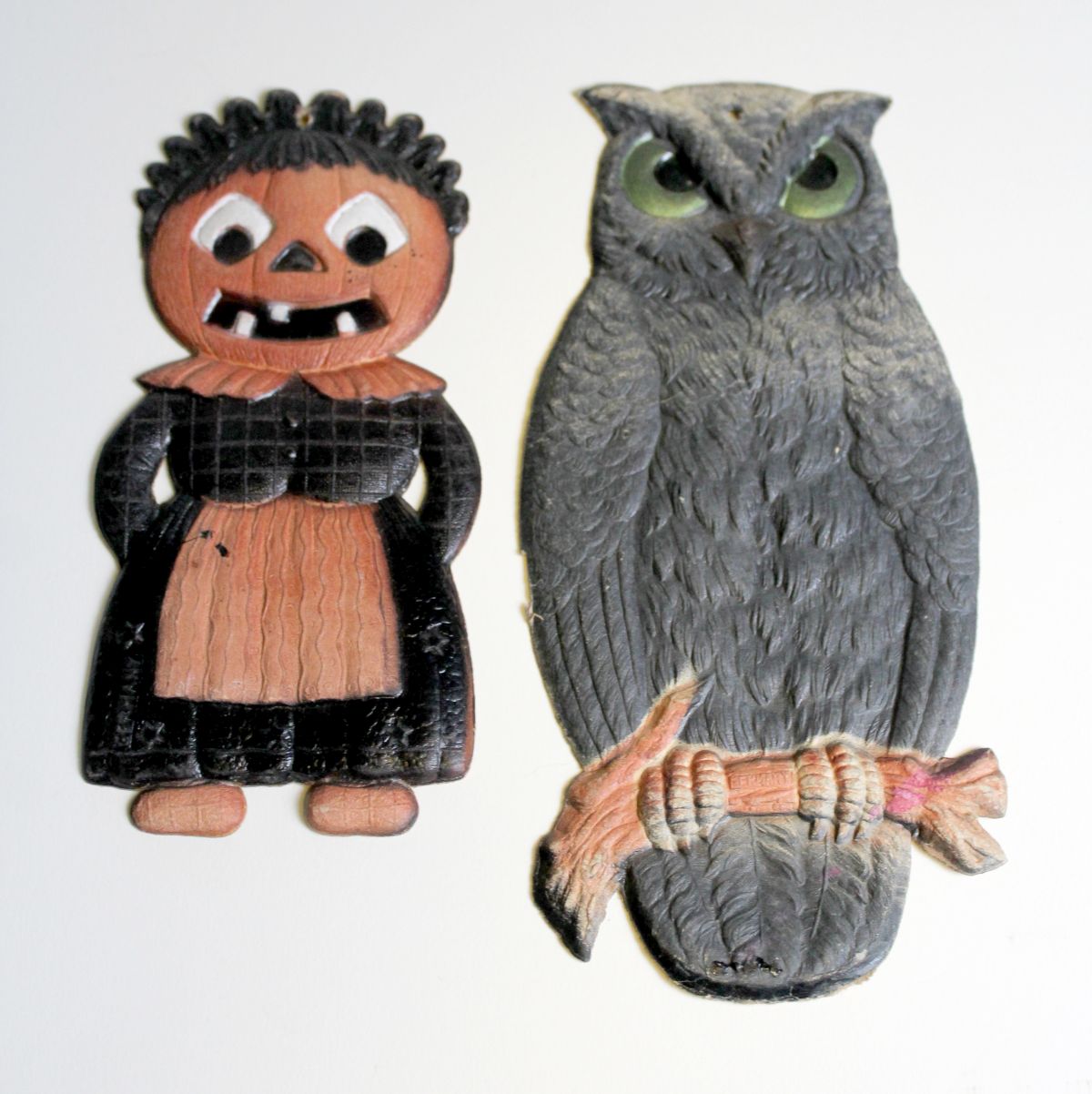 GERMAN DIE-CUT EMBOSSED HALLOWEEN DECORATIONS