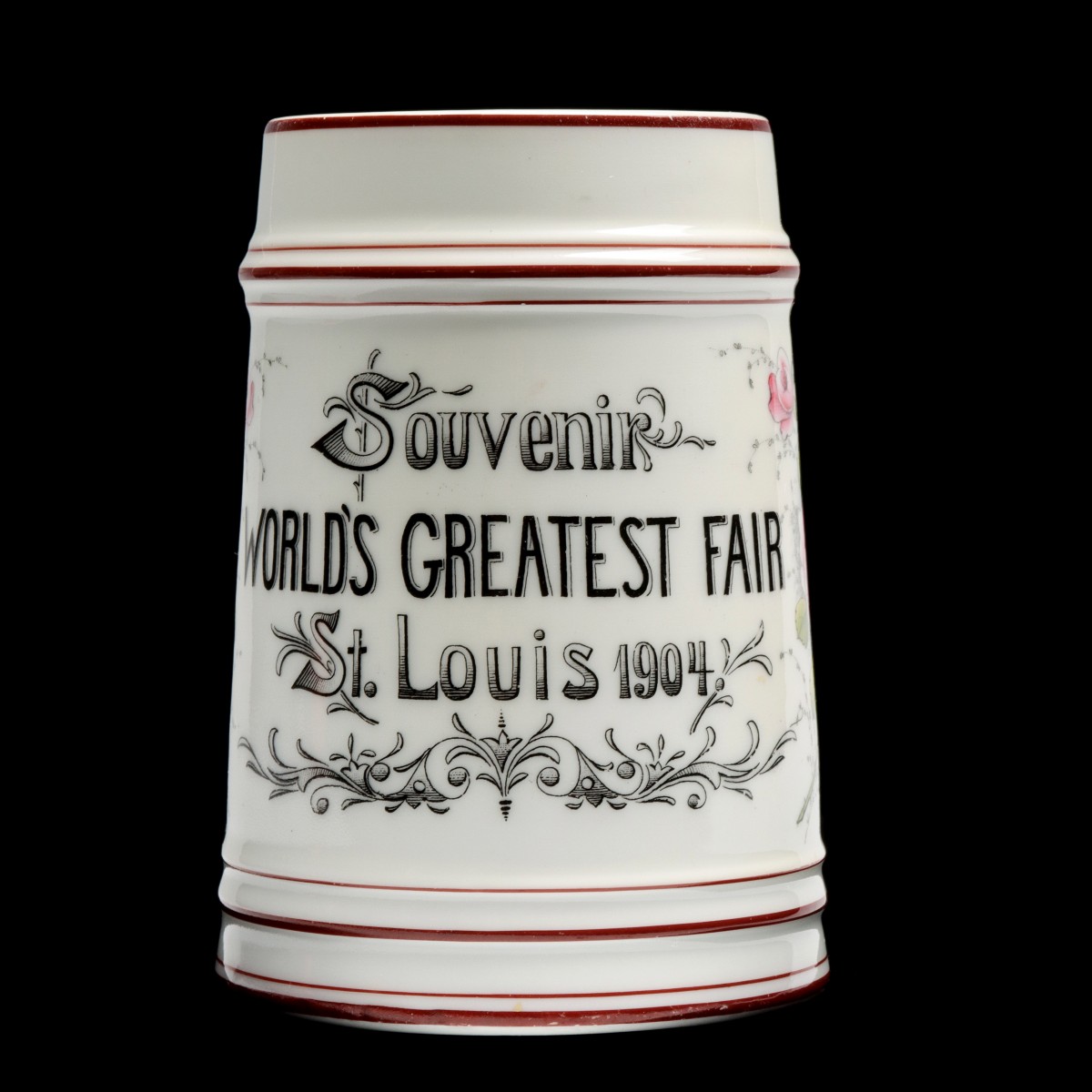 A 1904 ST. LOUIS WORLD'S FAIR LITHOPHANE STEIN