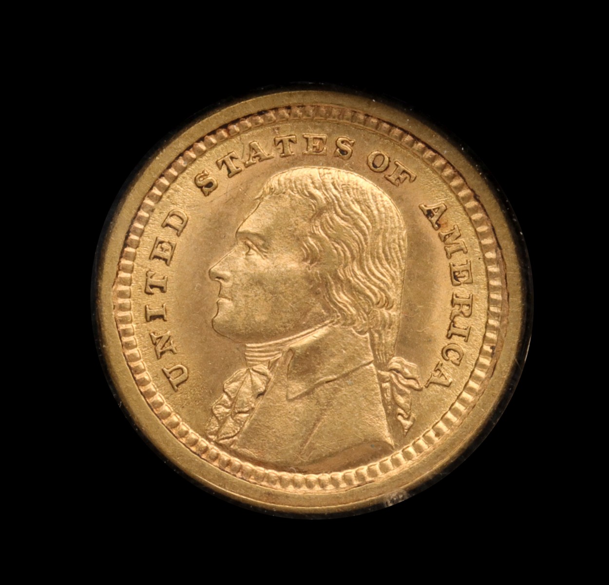 A 1903 LOUISIANA PURCHASE EXPO JEFFERSON GOLD COIN