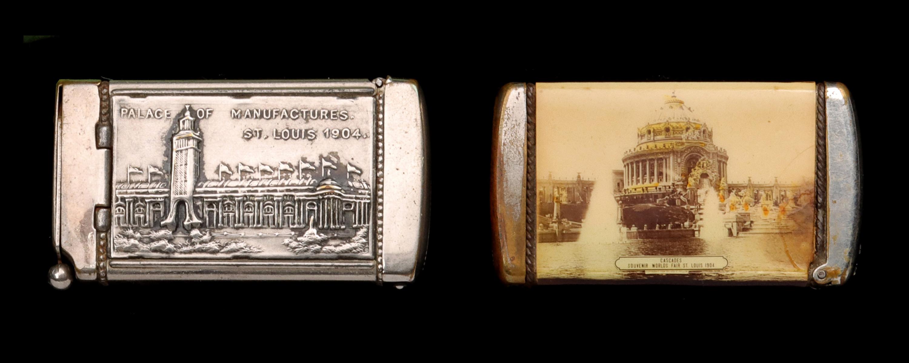 ST. LOUIS 1904 WORLD'S FAIR SOUVENIR MATCHSAFES