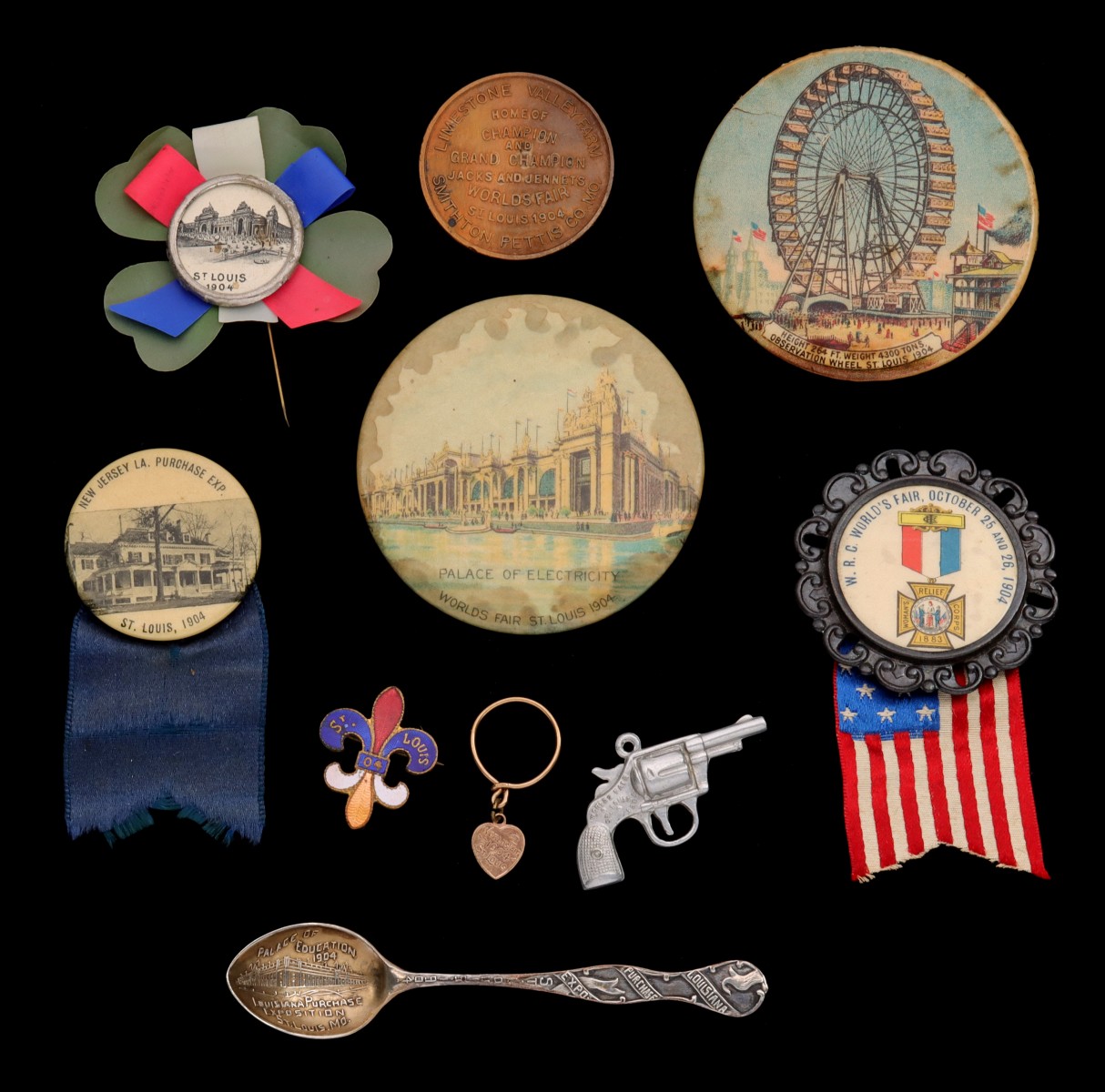 A COLLECTION OF 1904 ST. LOUIS WORLD'S FAIR SOUVENIRS