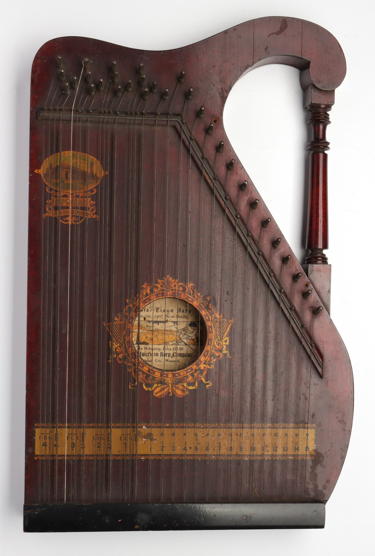 SPECIAL WORLD'S FAIR MODEL GUITAR HARP MADE IN K.C.