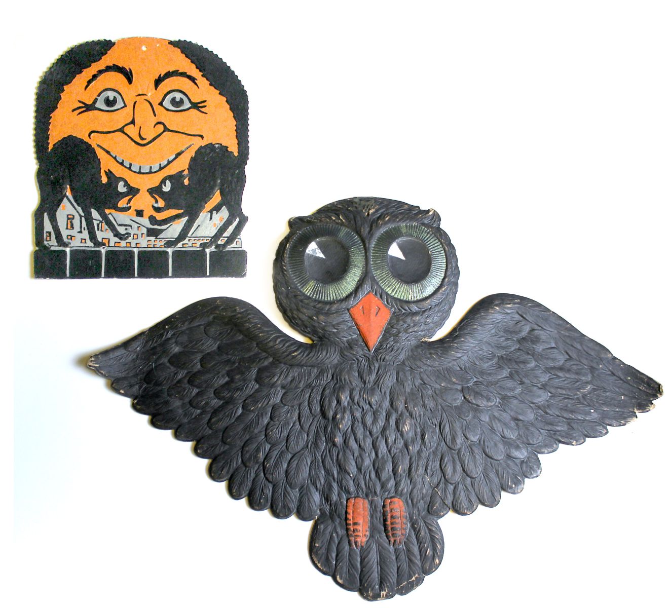 VINTAGE DIE-CUT EMBOSSED HALLOWEEN DECORATIONS