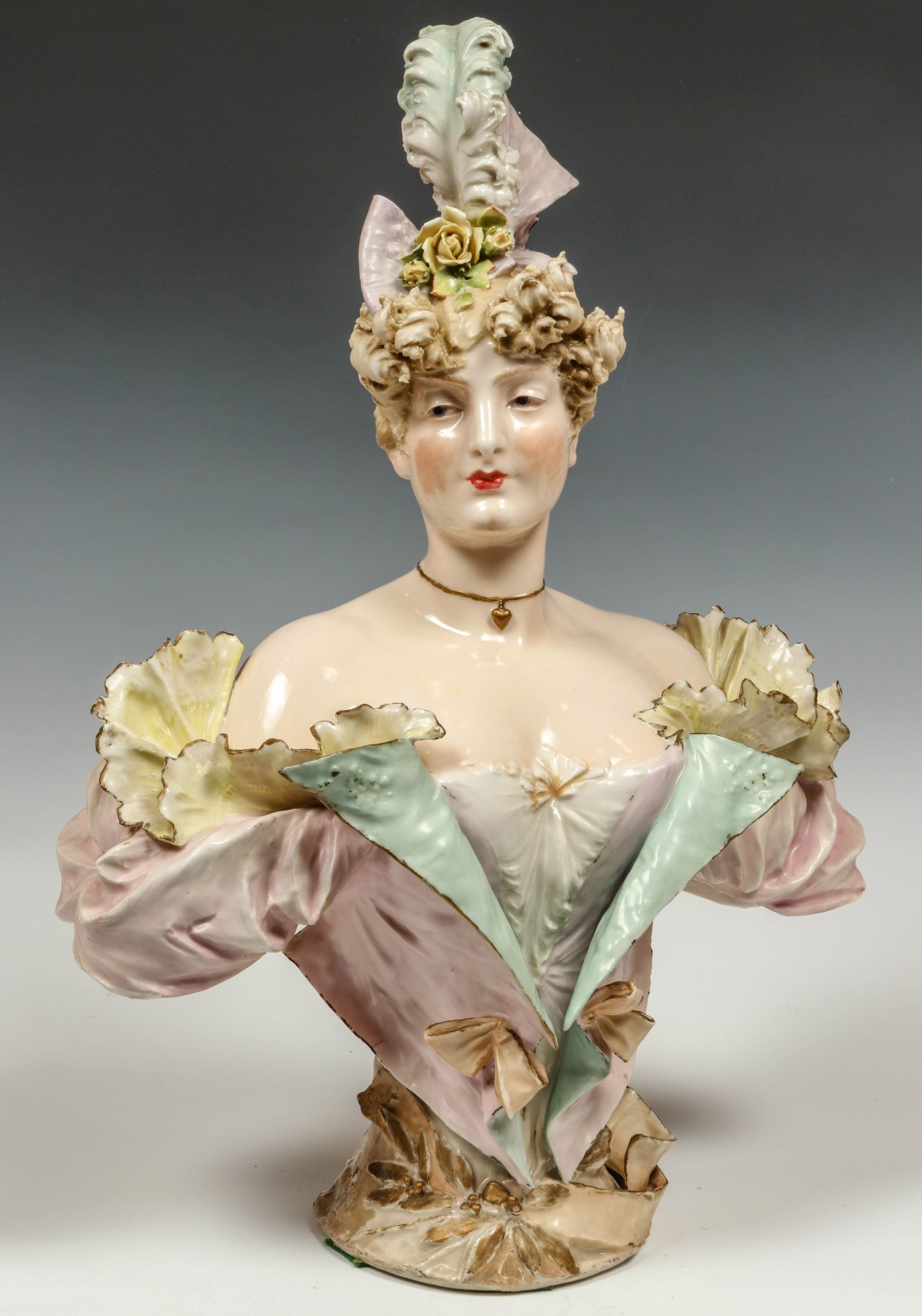 CONTINENTAL PORCELAIN BUST OF A MAIDEN CIRCA 1890