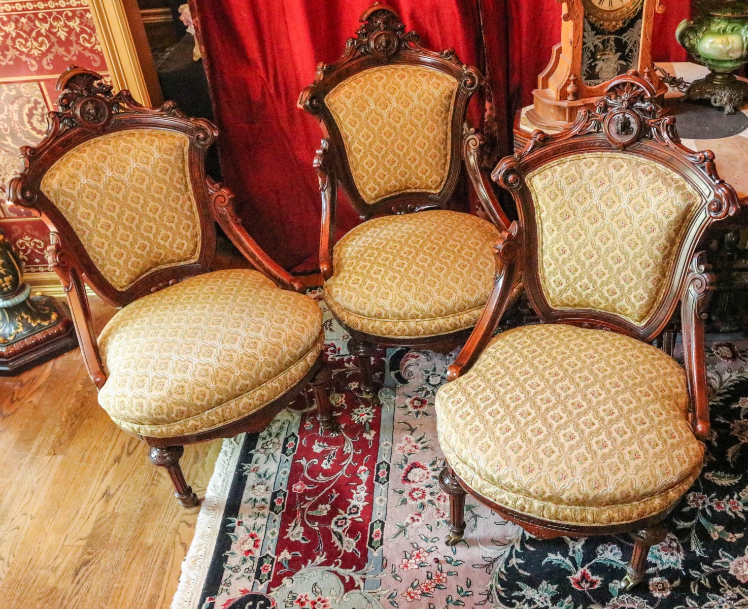 JELLIFF QUALITY RENAISSANCE CHAIRS W/ LADIES HEADS