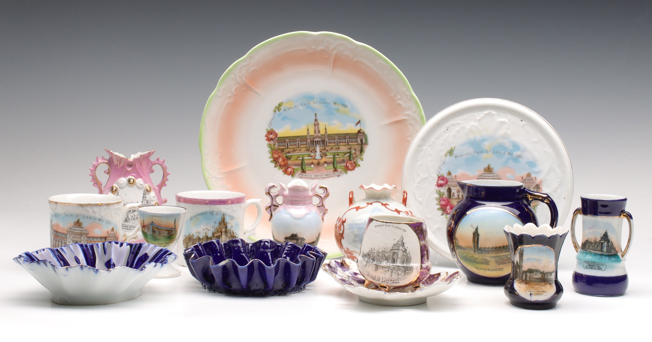 A COLLECTION OF 1904 WORLD'S FAIR PORCELAIN SOUVENIRS