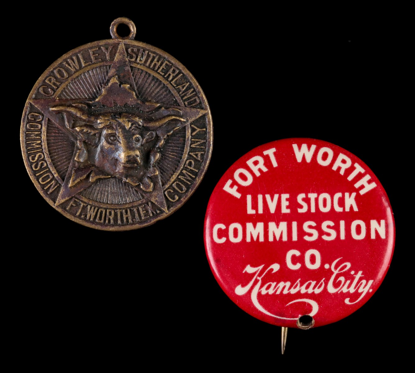 CROWLEY SUTHERLAND & FORT WORTH COMMISSION PIN PENDANT