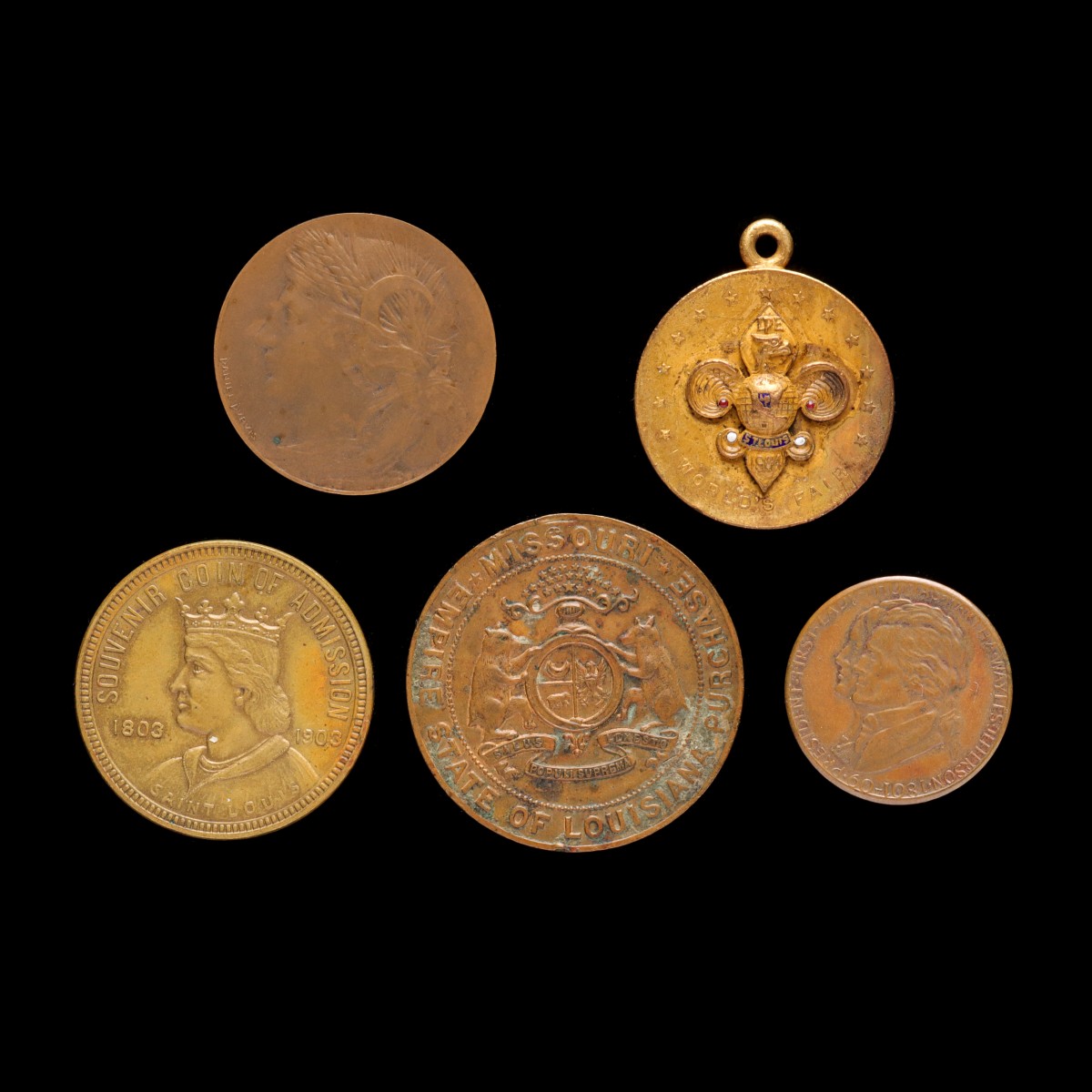 LOUISIANA PURCHASE COINS AND TOKENS