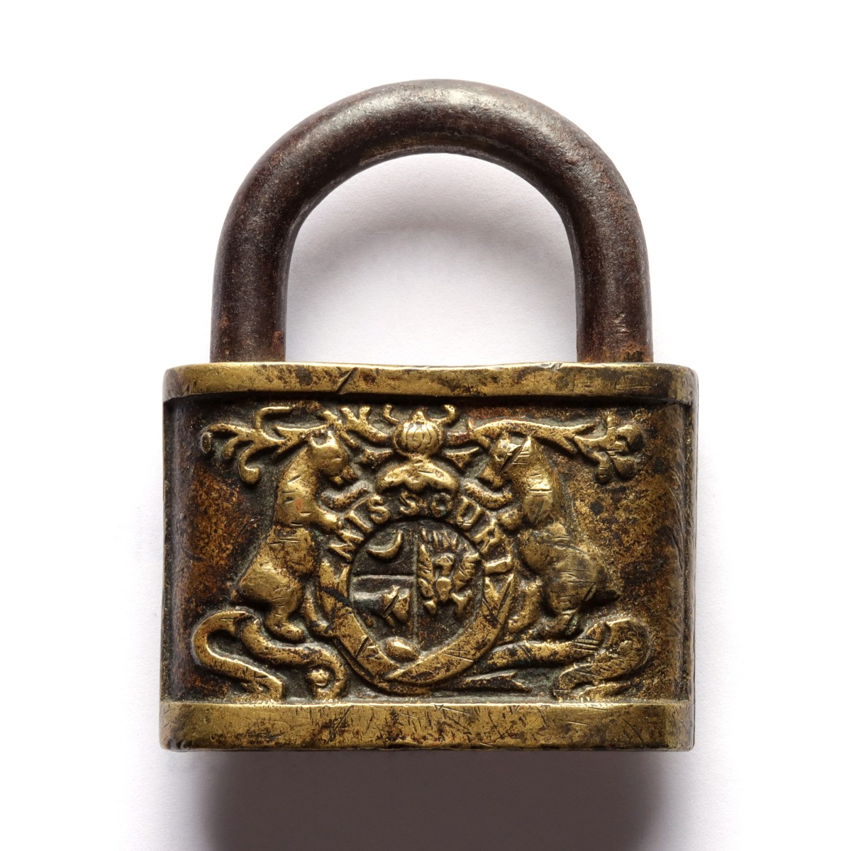 A MISSOURI STATE SEAL 1904 FAIR CAST BRASS LOCK