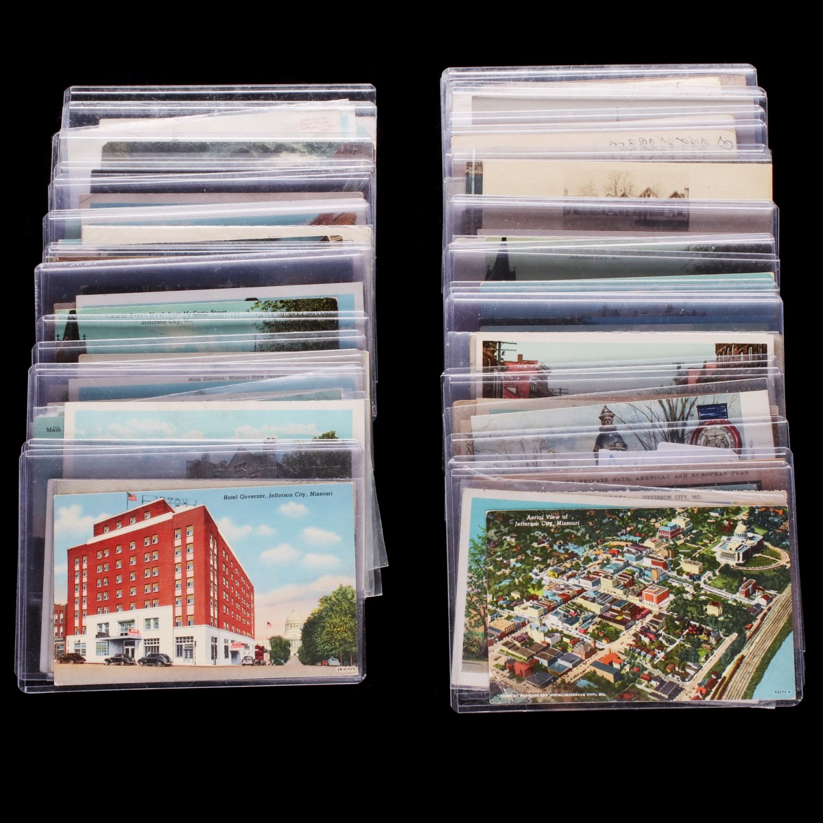 SEVENTY SIX MISSOURI POST CARDS, MOSTLY JEFF CITY