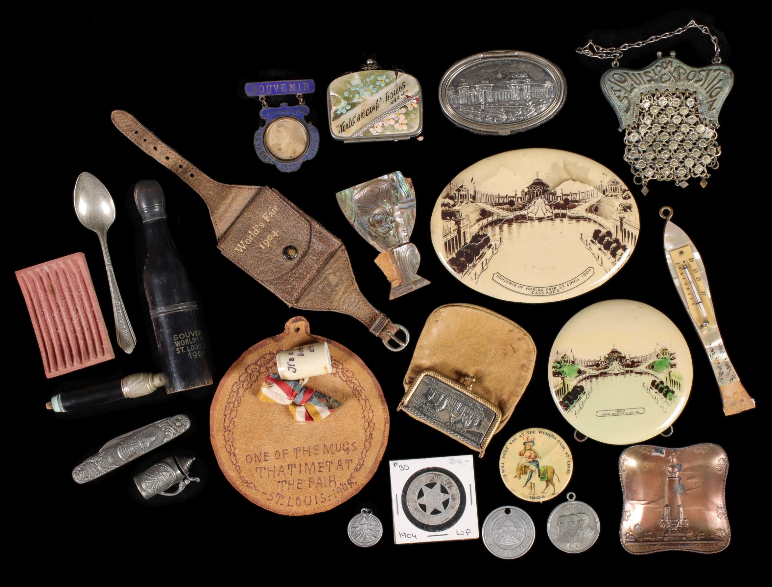 A COLLECTION OF 1904 ST. LOUIS WORLD'S FAIR SOUVENIRS