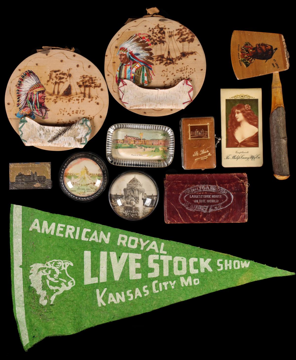 A COLLECTION OF 1904 ST. LOUIS WORLD'S FAIR SOUVENIRS